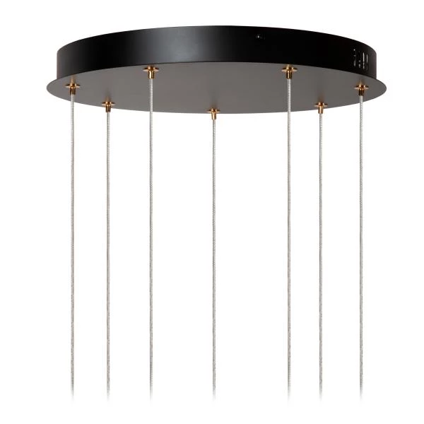 Lucide BERLIANE - Suspension - Ø 39 cm - LED Dim. - 7x4W 2700K - Avec module LED remplaçable - Transparent - détail 3